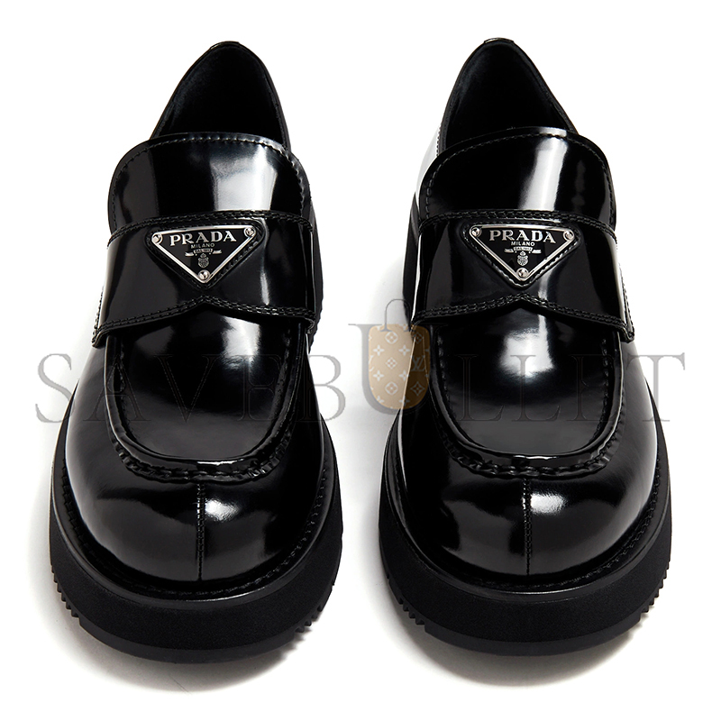 PRADA BRUSHED LEATHER LOAFERS 1D510N